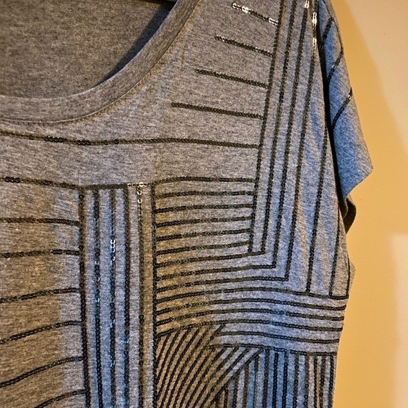 MEXX sequinned top, grey relaxed fit - Picture 2 of 5